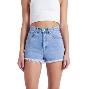 Abrand A High Relaxed Short Blue Denim Shorts